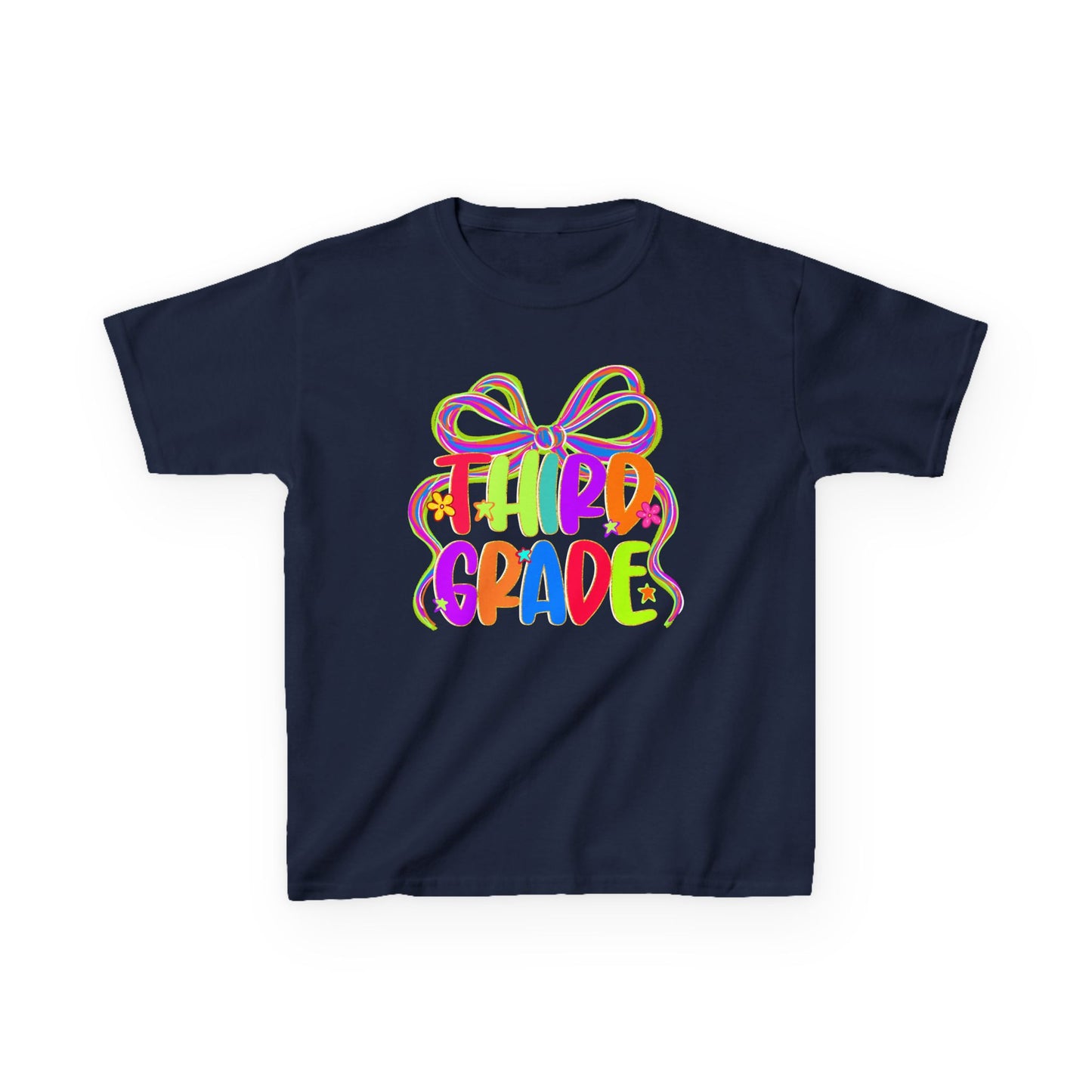 Neon Third Grade Back to School Kids Tee