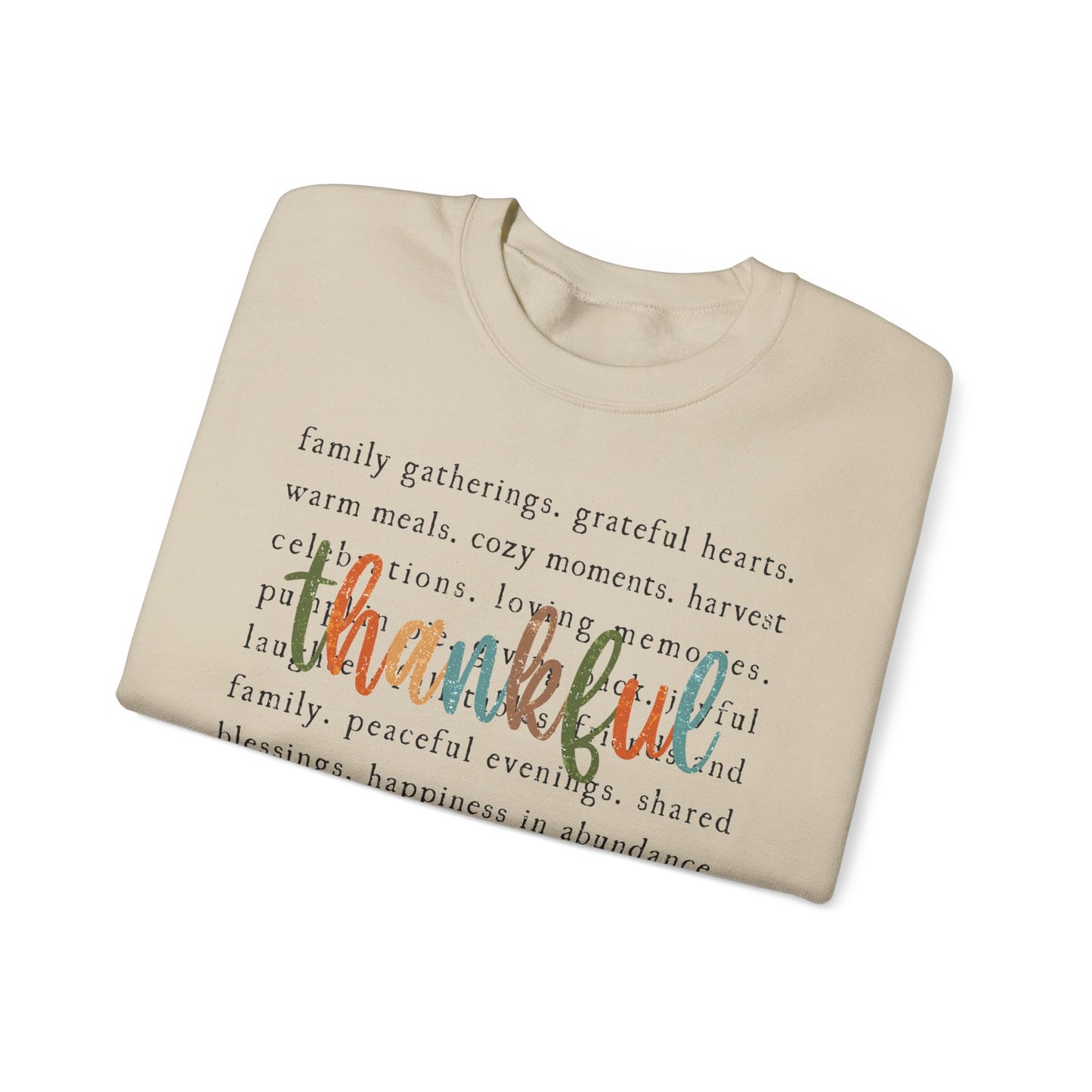 Thankful Thanksgiving Unisex Heavy Blend™ Crewneck Sweatshirt