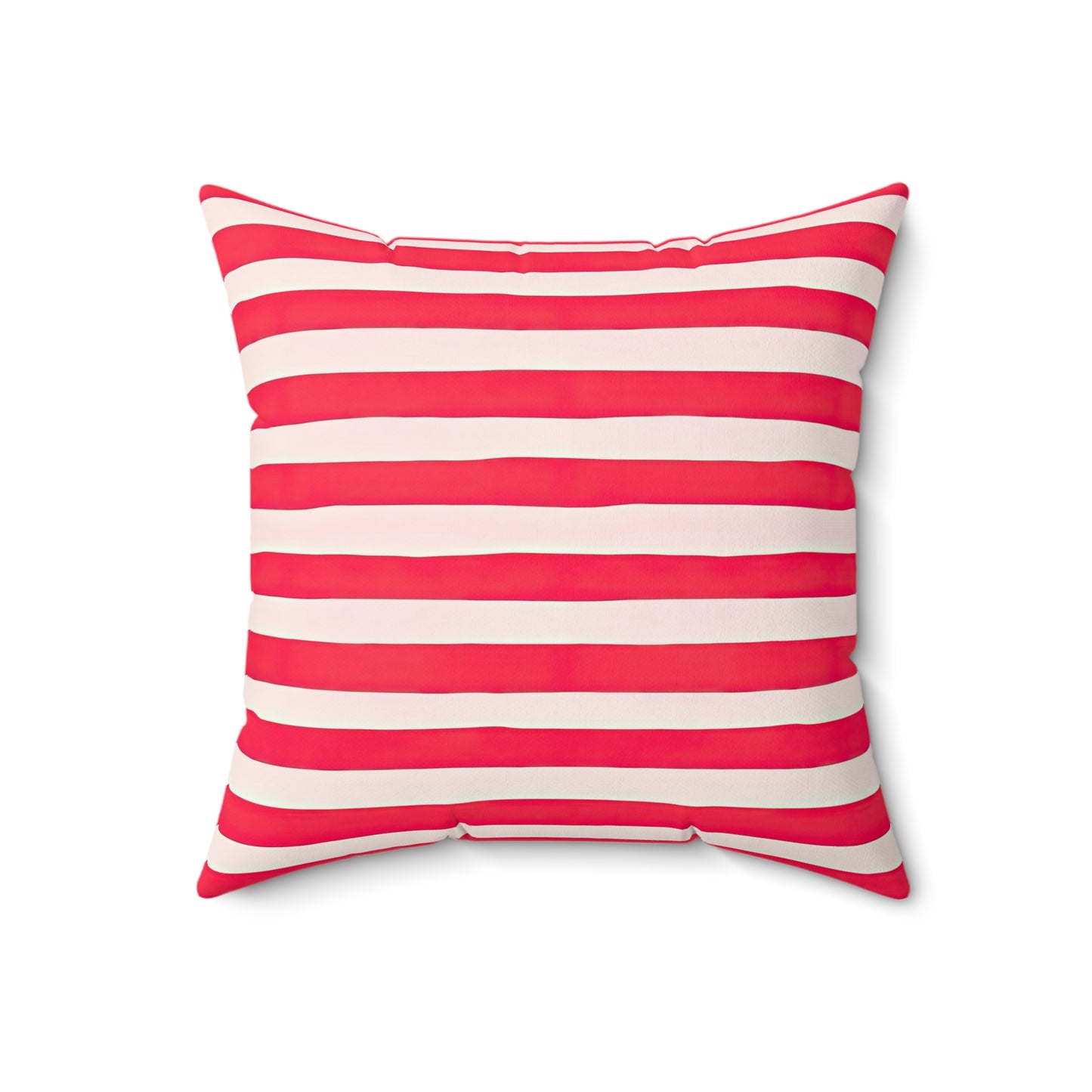 Red Heart and Stripes Throw Square Pillow