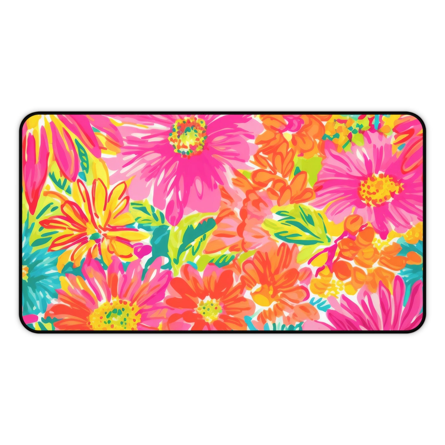 Bright Floral Girl Desk Mat