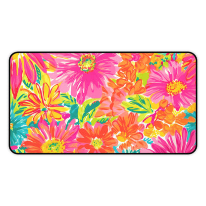 Bright Floral Girl Desk Mat