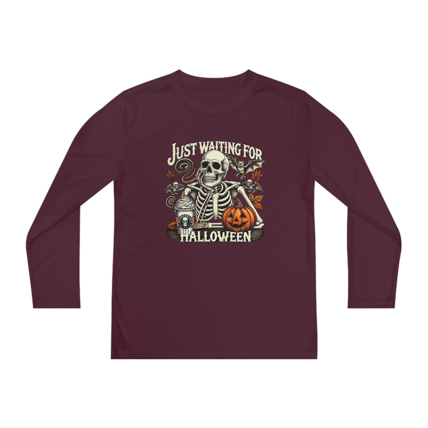 I'm Just Waiting For Halloween Youth Long Sleeve T-Shirt