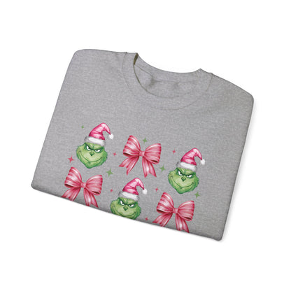 Coquette Grinch Christmas Sweatshirt