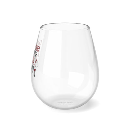 Pour Me Some Holiday Cheer Stemless Wine Glass, 11.75oz