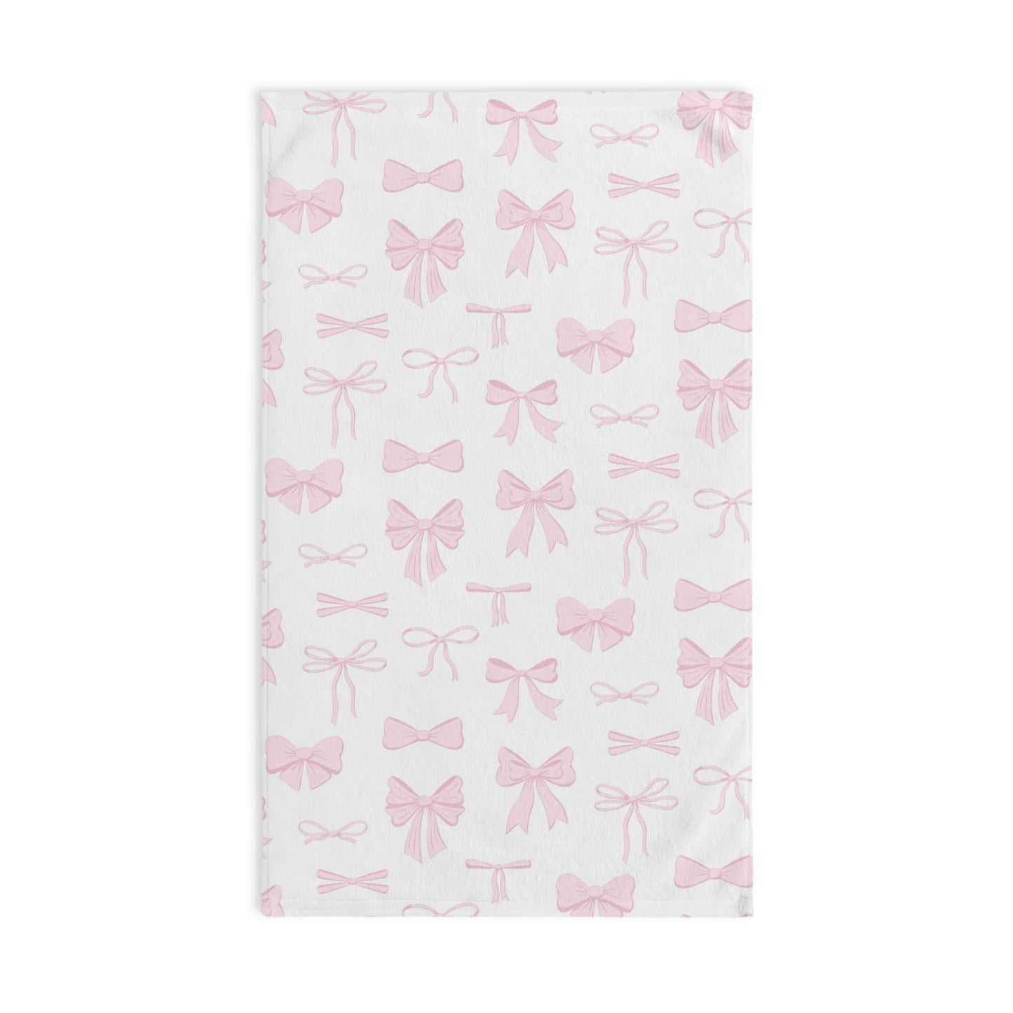 Coquette Pink Bow Hand Towel