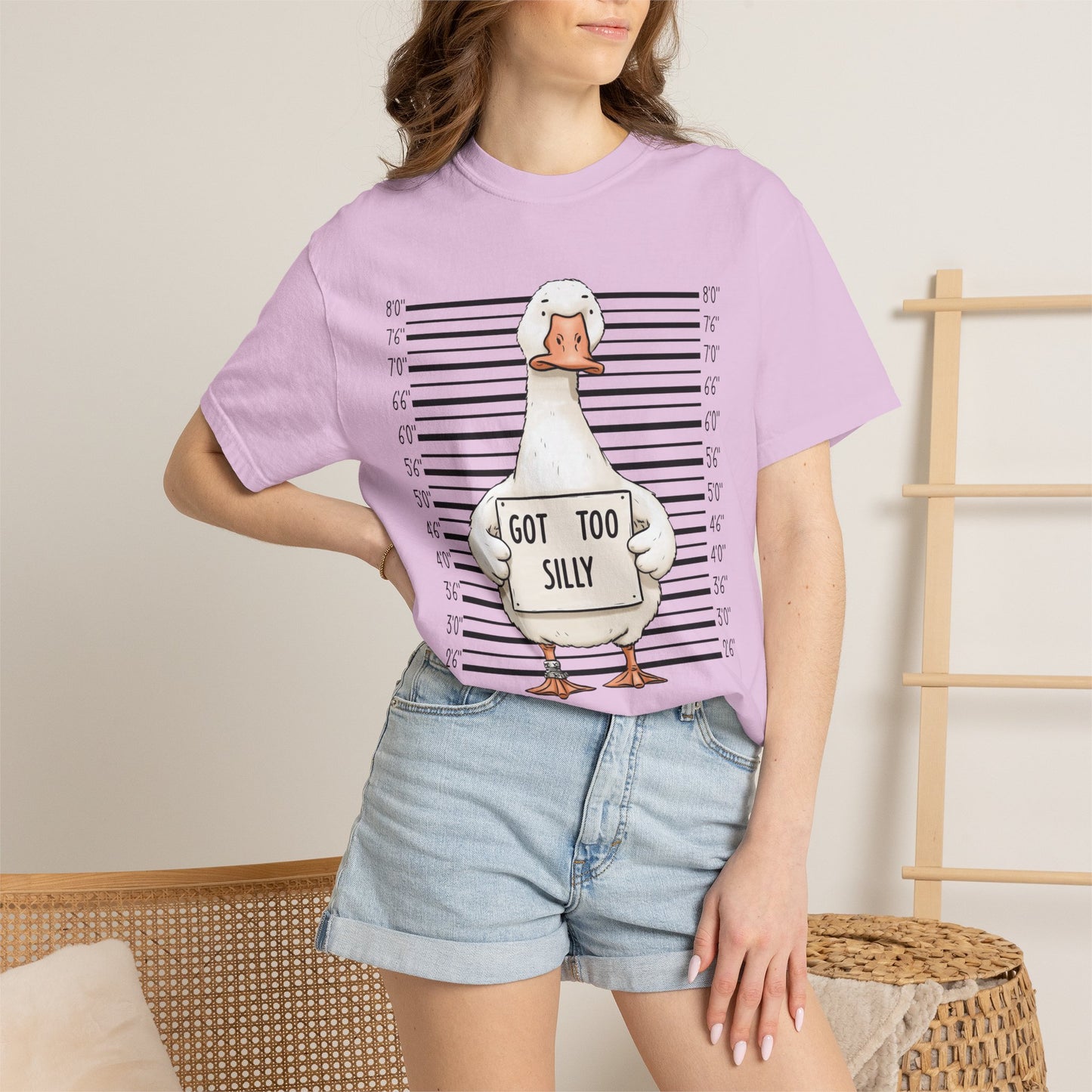 Funny Goose T-Shirt — 'Got Too Silly' Mugshot Graphic Tee