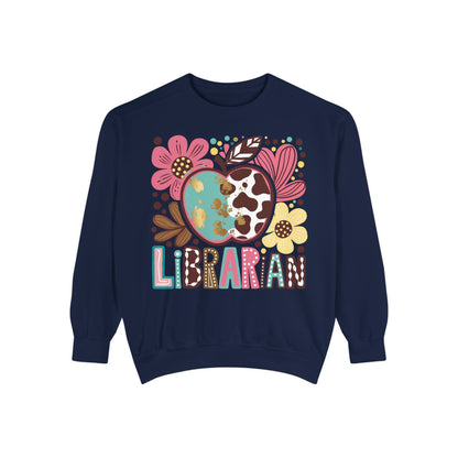 Librarian Floral Apple Sweatshirt