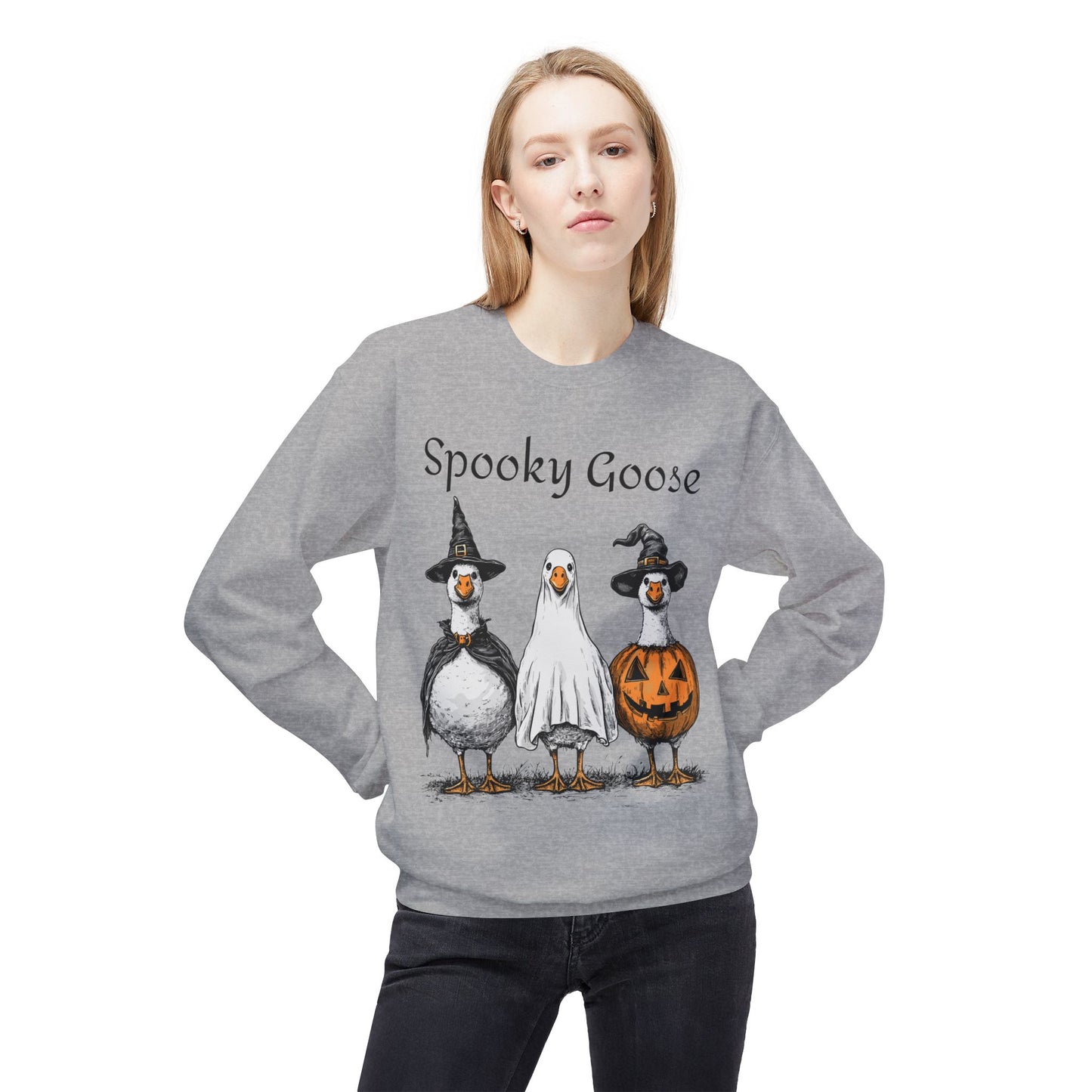 Spooky Goose Adult Softstyle Sweatshirt