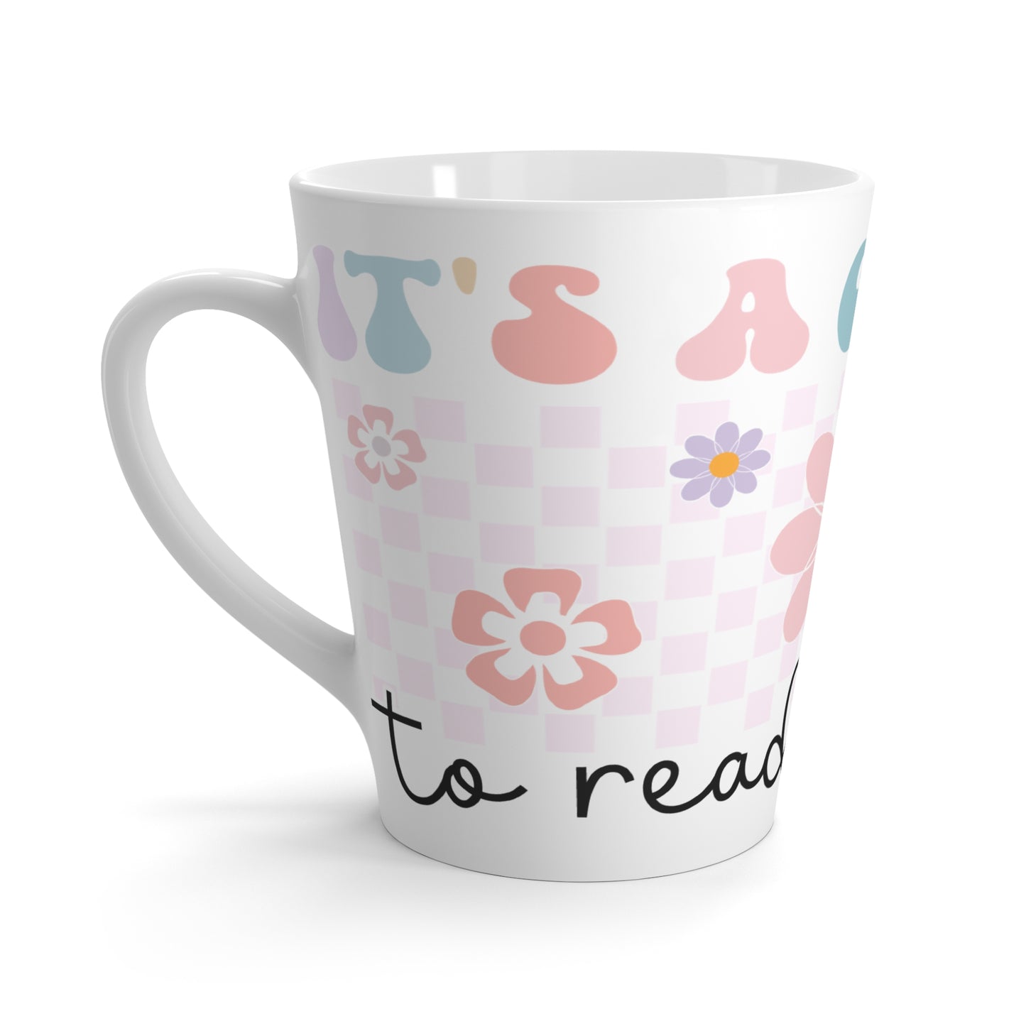 Charming Floral Latte Mug Book Lovers