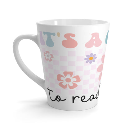 Charming Floral Latte Mug Book Lovers
