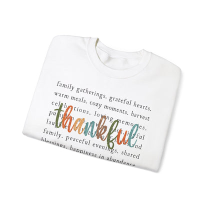 Thankful Thanksgiving Unisex Heavy Blend™ Crewneck Sweatshirt