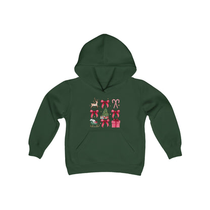 Coquette Christmas Youth Hoodie Sweatshirt