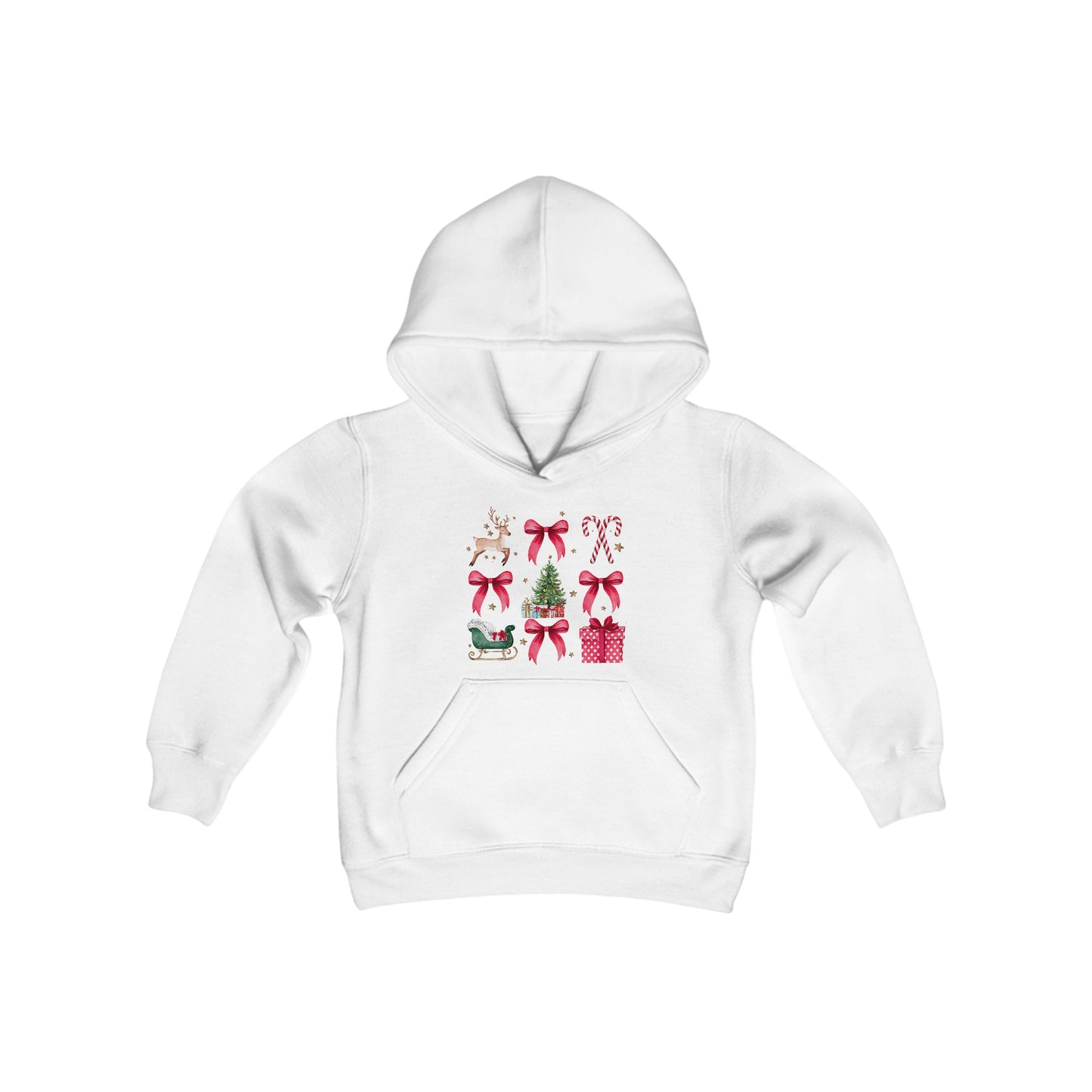 Coquette Christmas Youth Hoodie Sweatshirt