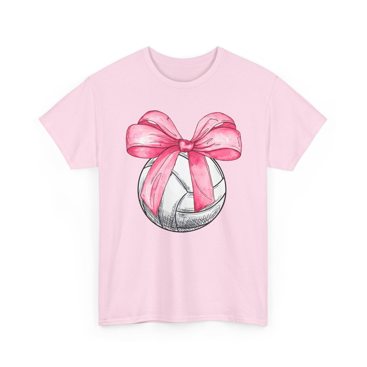 Girls Volleyball Coquette Unisex Heavy Cotton Tee