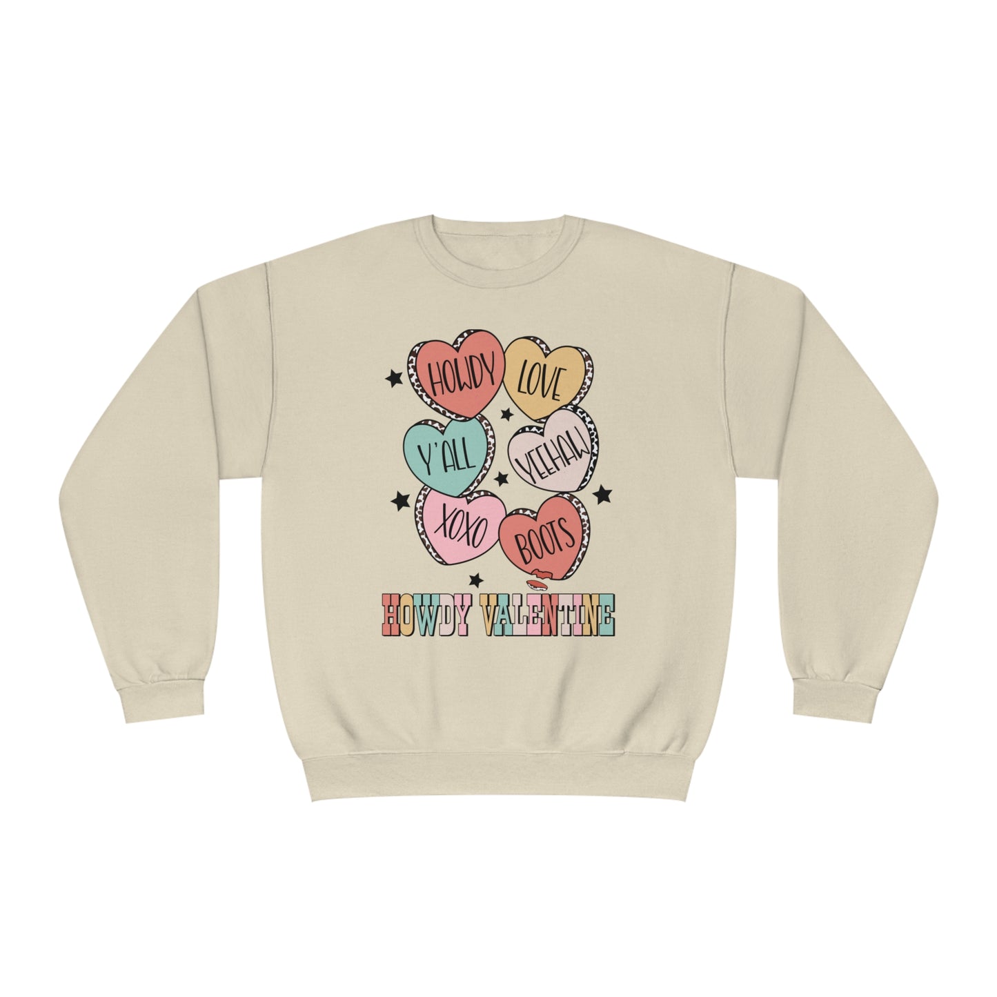 Howdy Valentine Conversational Hearts Sweatshirt