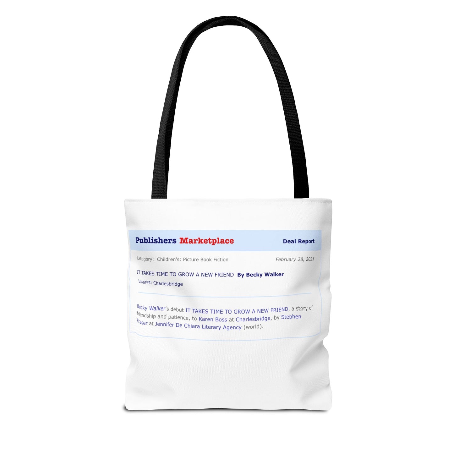 Tote Bag — Publishers Marketplace Announcement Tote