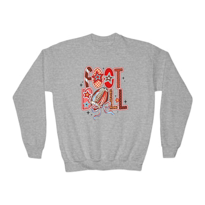 Cozy Fall Football Youth Sweatshirt