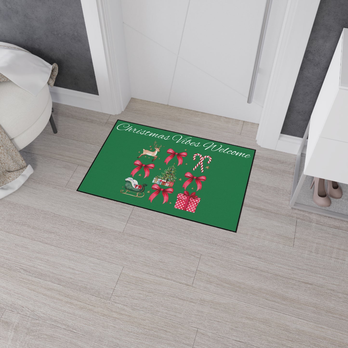 Christmas Vibes Welcome Heavy Duty Floor Mat