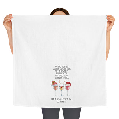 Funny Christmas WineTea Towel