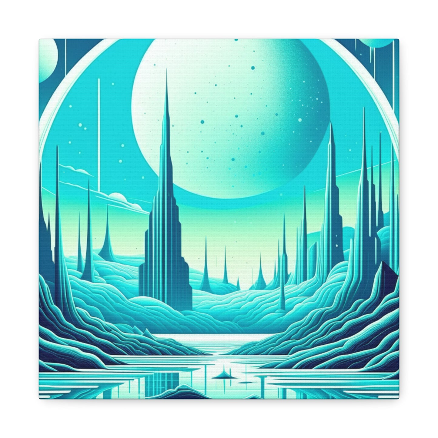 Space City Canvas Wall Art