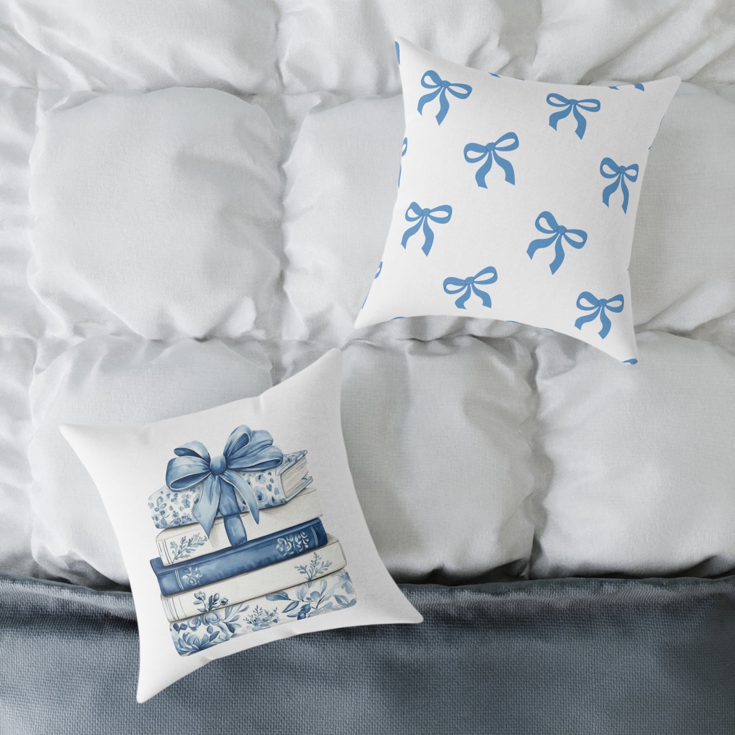 Coquette Book Stack Decorative Pillow