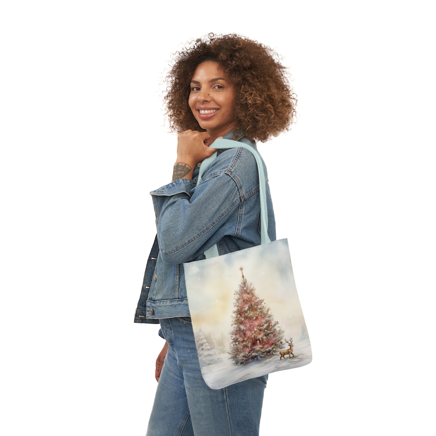 Christmas Tree Canvas Tote