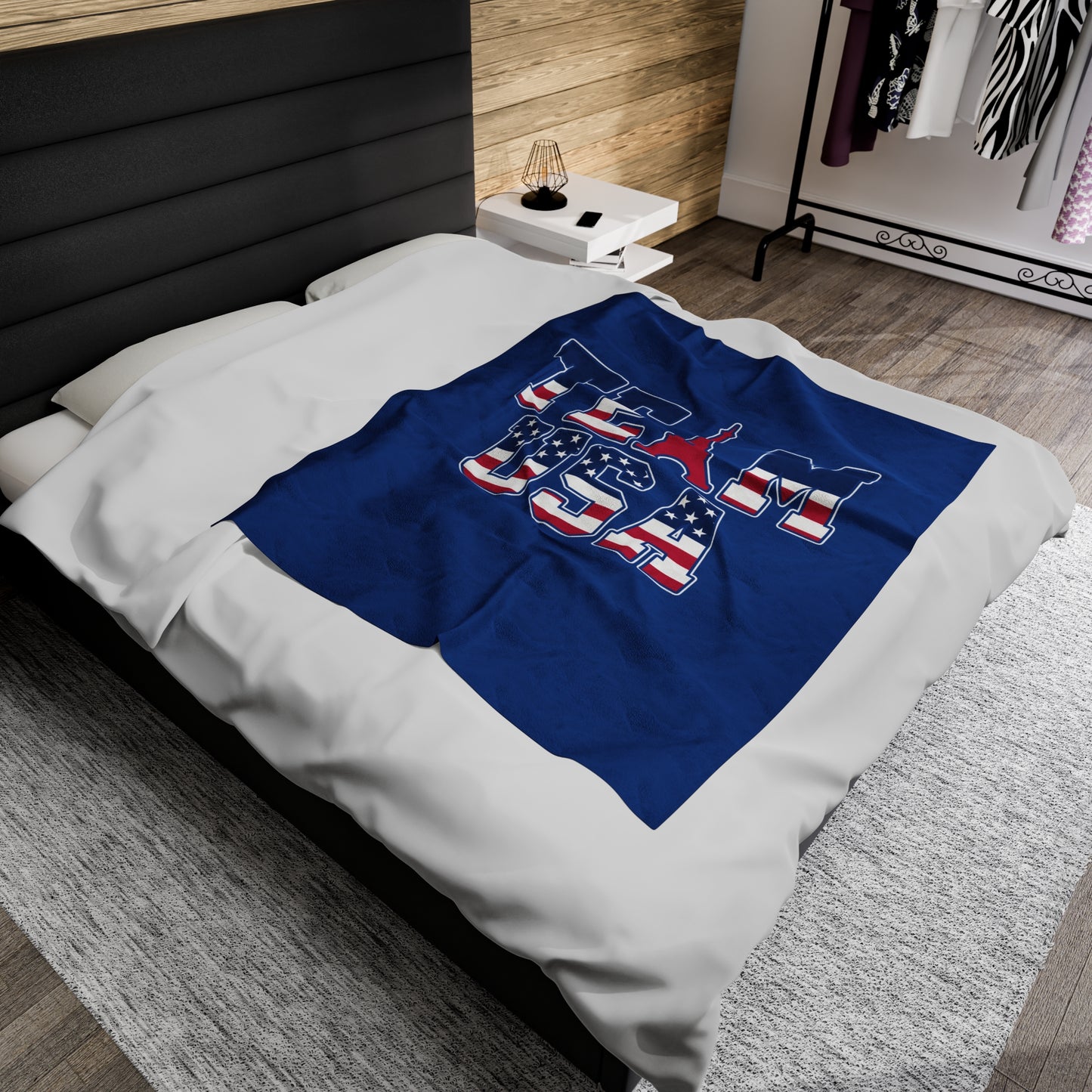 Team USA Olympics Velveteen Plush Blanket