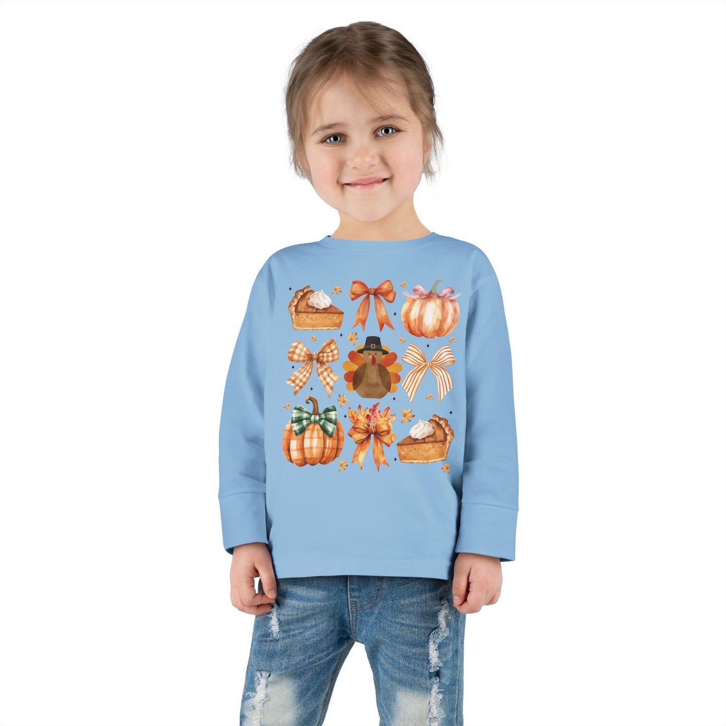 Coquette Thanksgiving Toddler Long Sleeve Tee