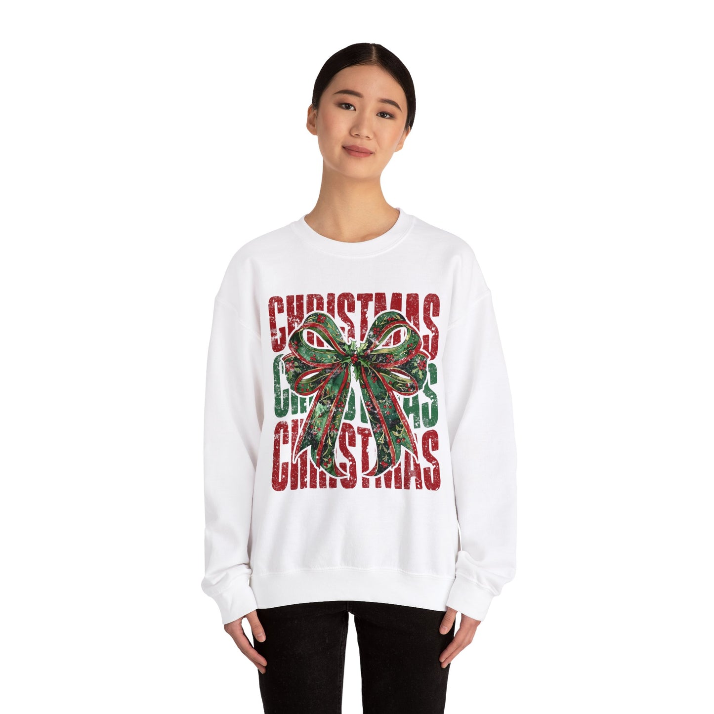 Christmas Coquette Bow Sweatshirt