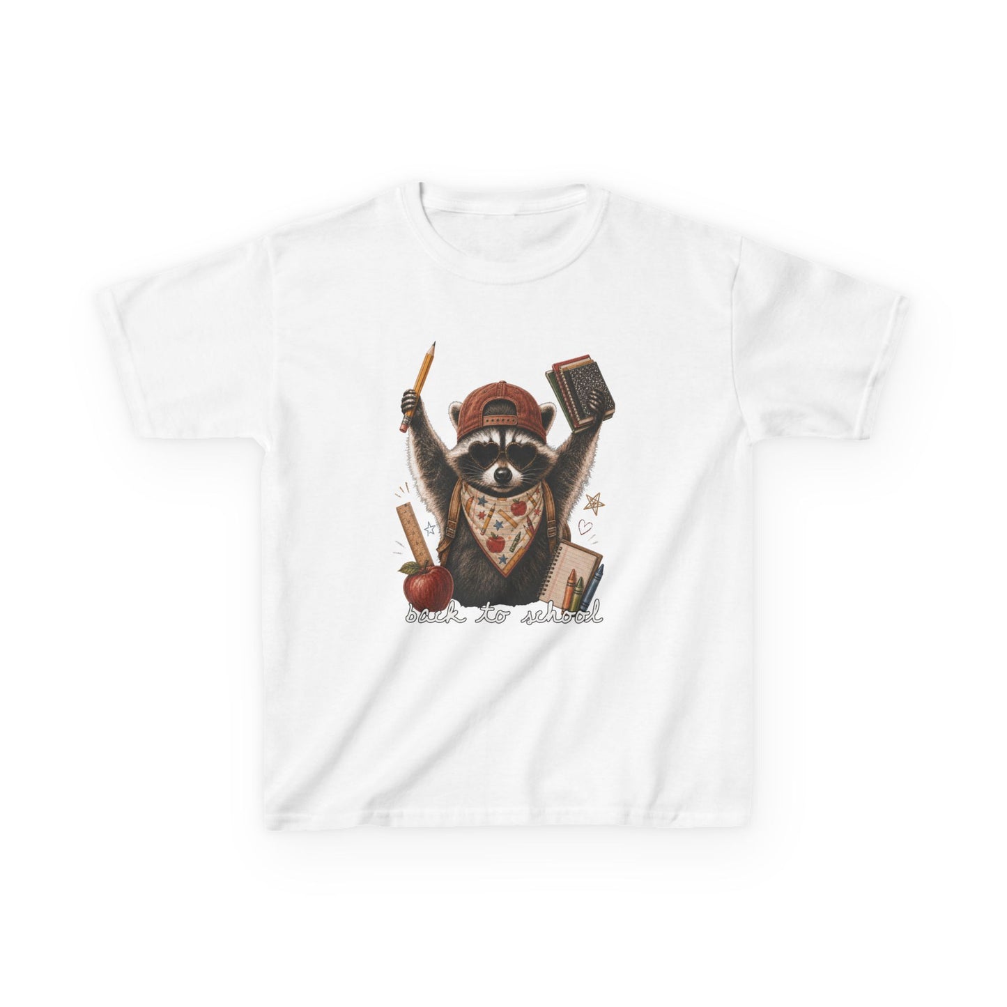 Kids Back to School Raccoon Classroom Tee