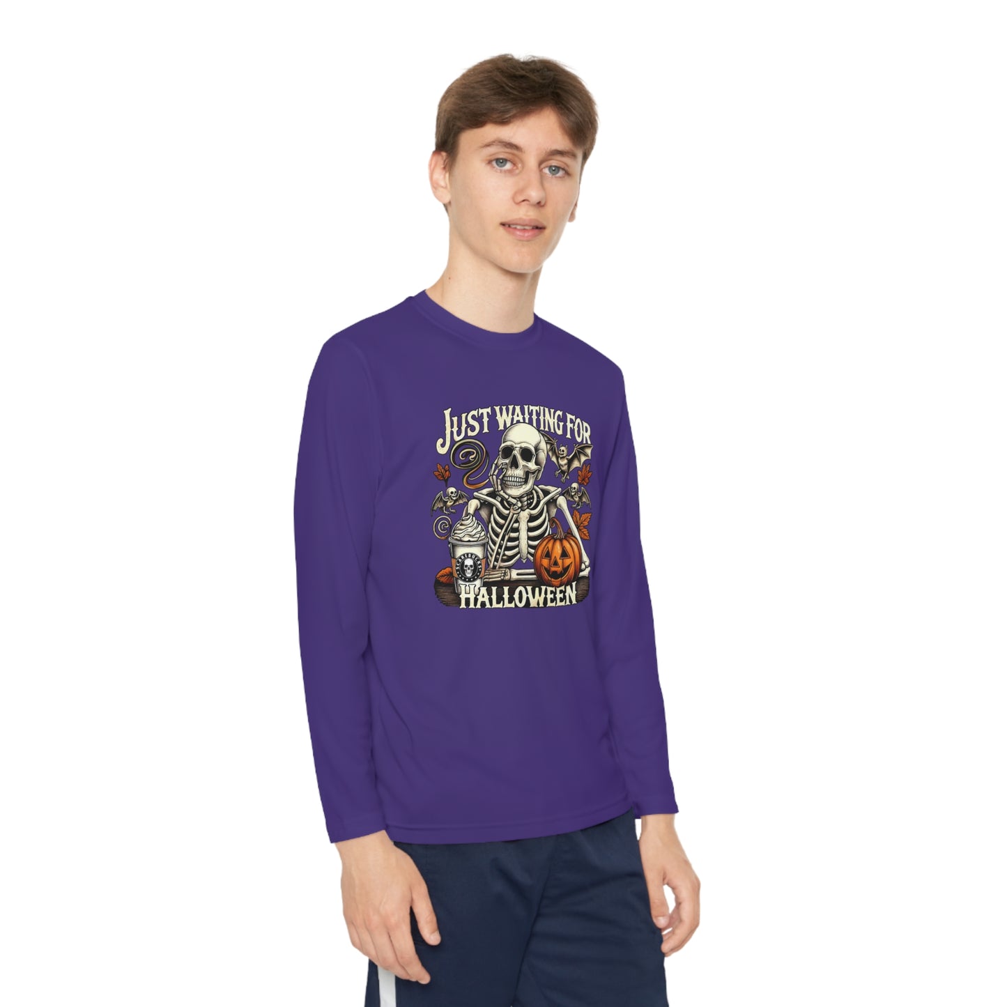 I'm Just Waiting For Halloween Youth Long Sleeve T-Shirt