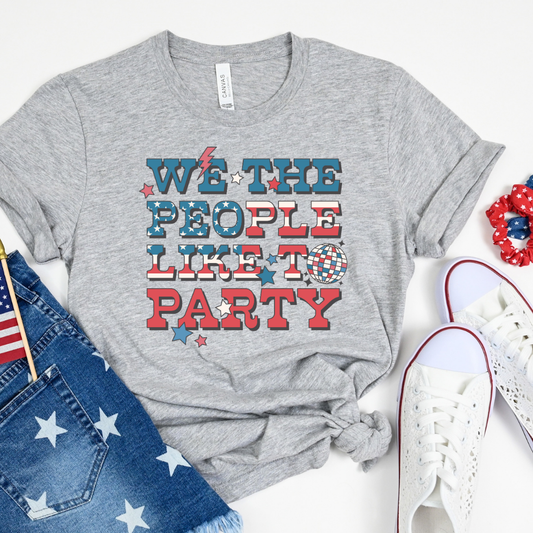 We the People Like To Party Unisex Oversized Boxy Tee