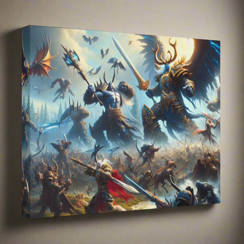 Epic DnD Battle Canvas Wall Art