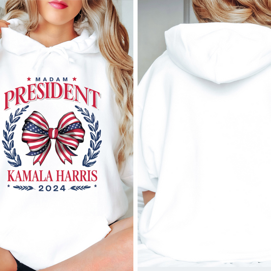 Coquette Kamala Harris for President Lightweight Hoodie