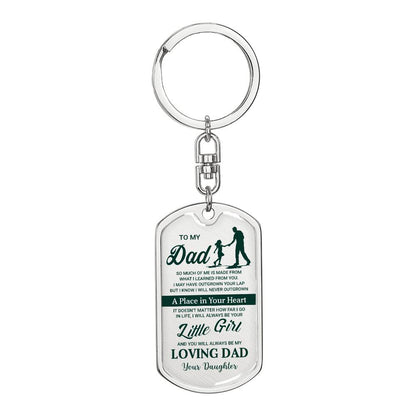 Dad Graphic Dog Tag Keychain