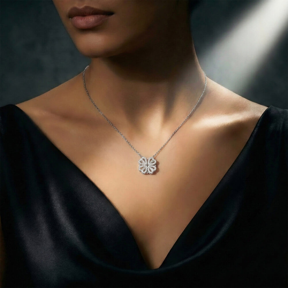 Luck and Love Magnetic Hearts Necklace from Son