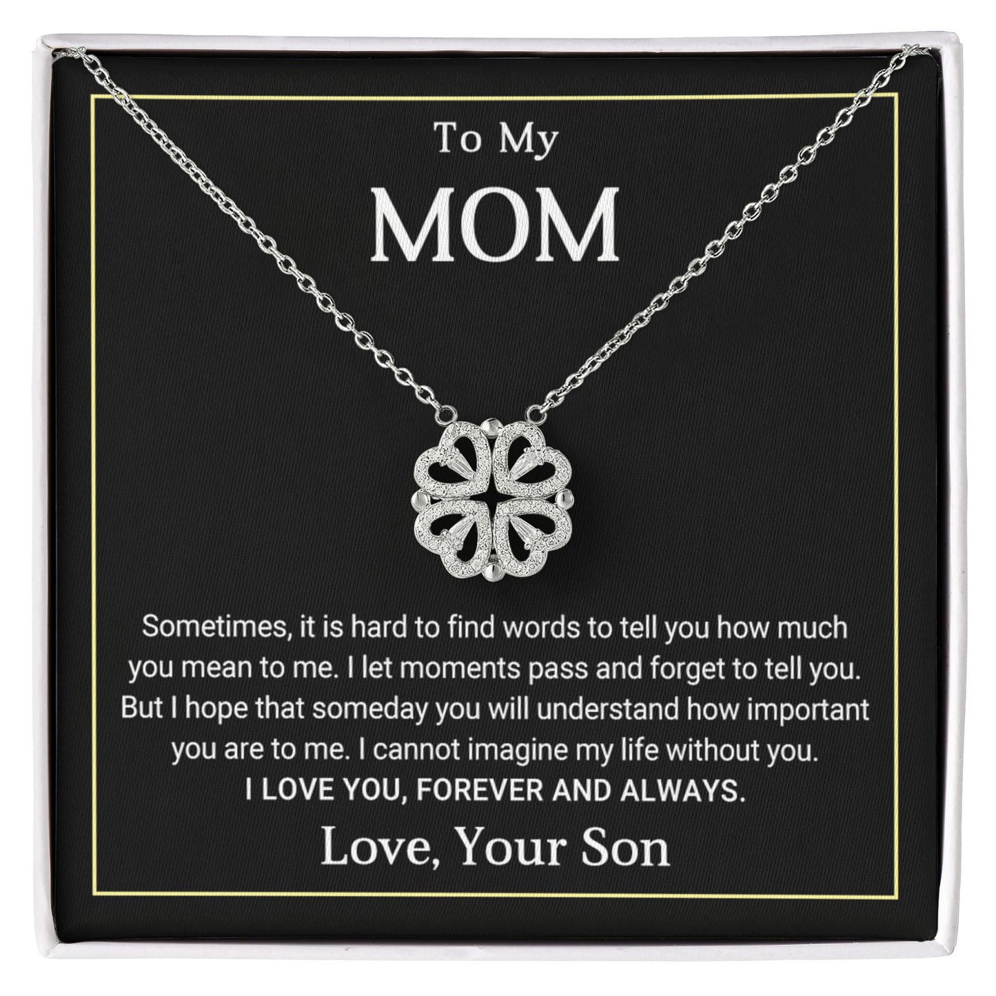 Luck and Love Magnetic Hearts Necklace from Son