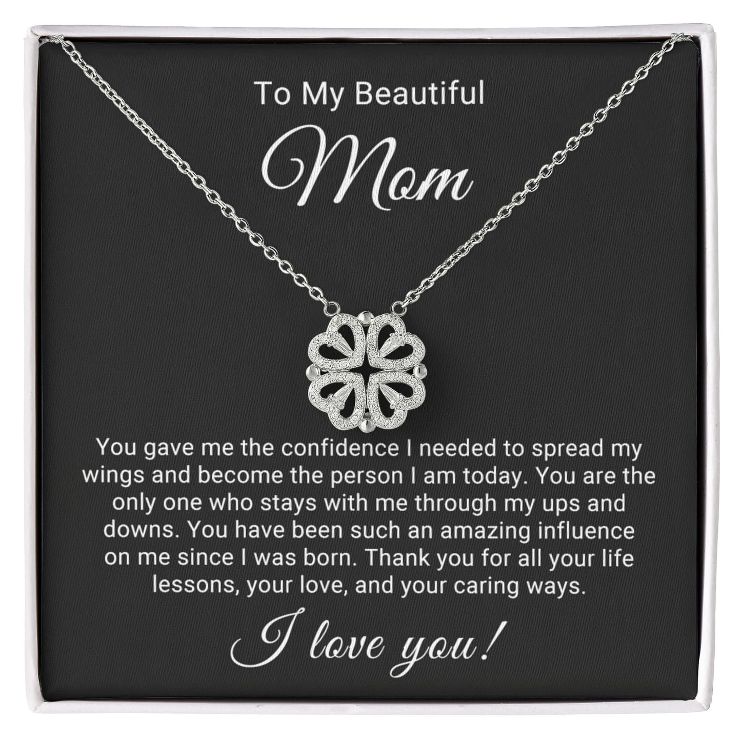 Mom Lucky Hearts Necklace