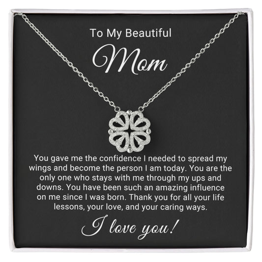 Mom Lucky Hearts Necklace