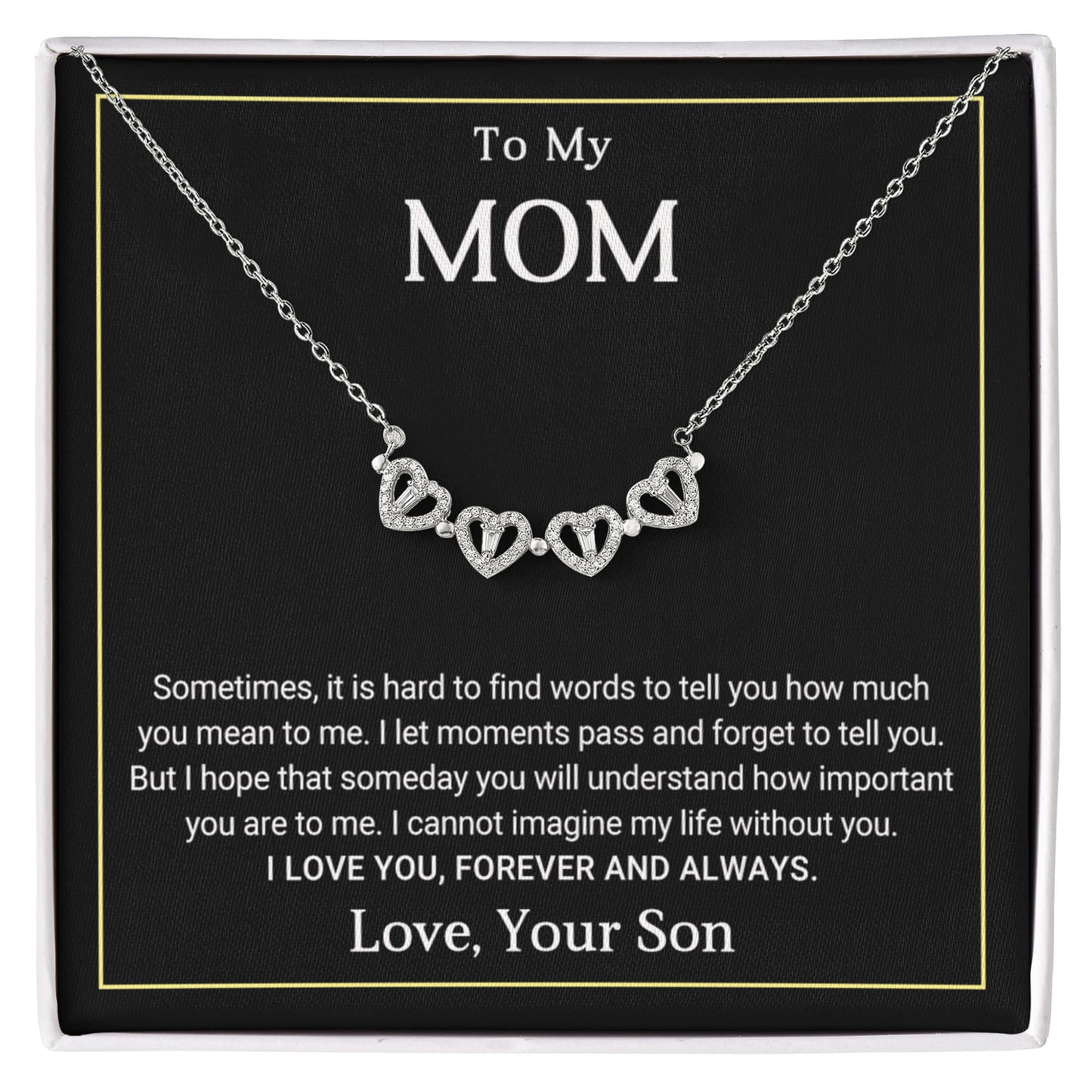 Luck and Love Magnetic Hearts Necklace from Son