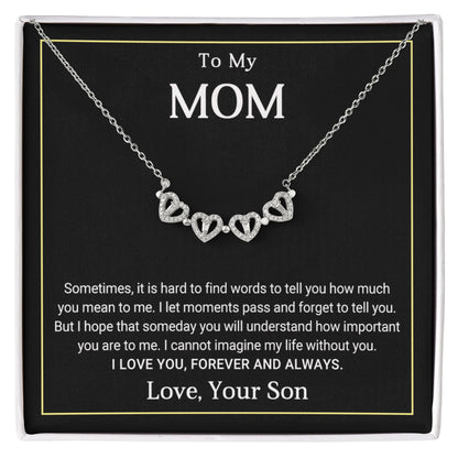 Luck and Love Magnetic Hearts Necklace from Son