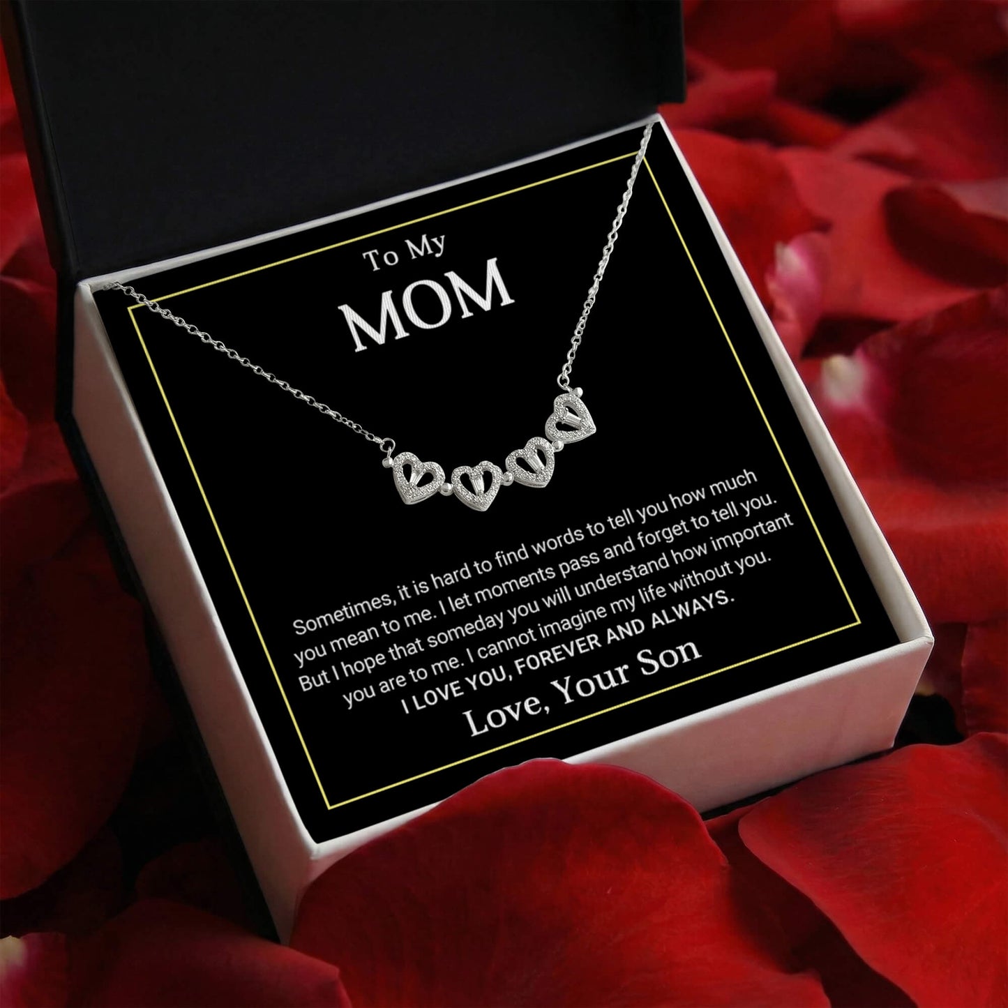 Luck and Love Magnetic Hearts Necklace from Son