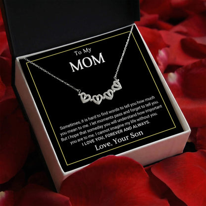 Luck and Love Magnetic Hearts Necklace from Son