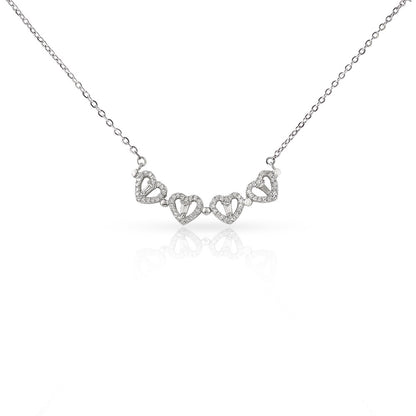 Mom Lucky Hearts Necklace