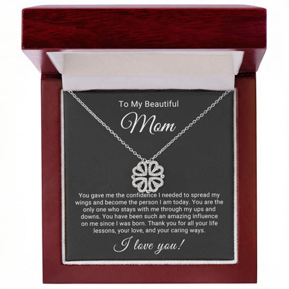 Mom Lucky Hearts Necklace