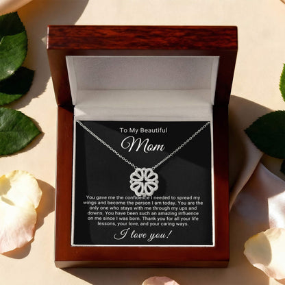 Mom Lucky Hearts Necklace