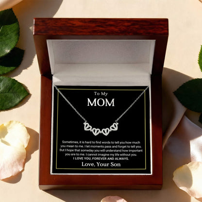 Luck and Love Magnetic Hearts Necklace from Son