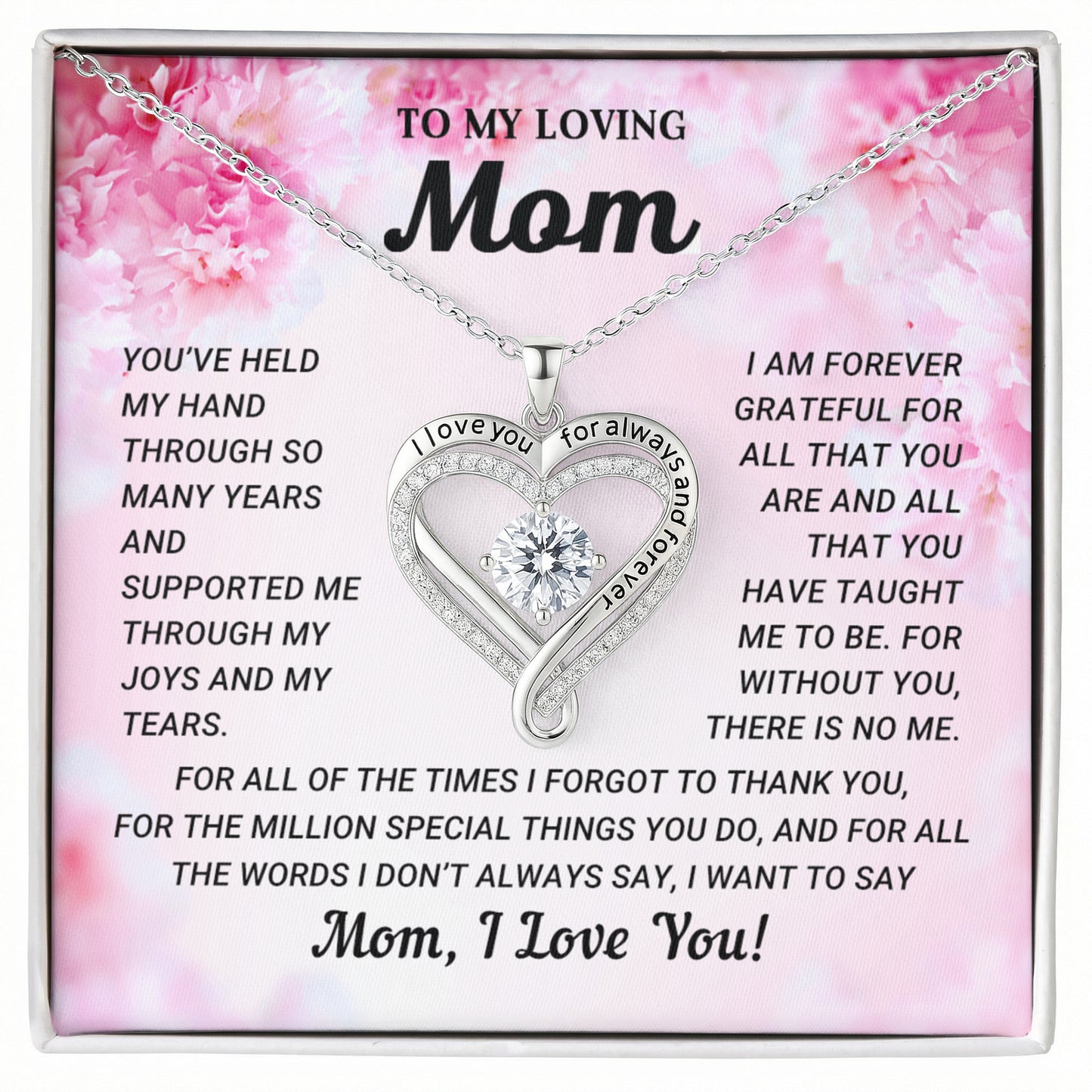 Love You Always Necklace for Mom