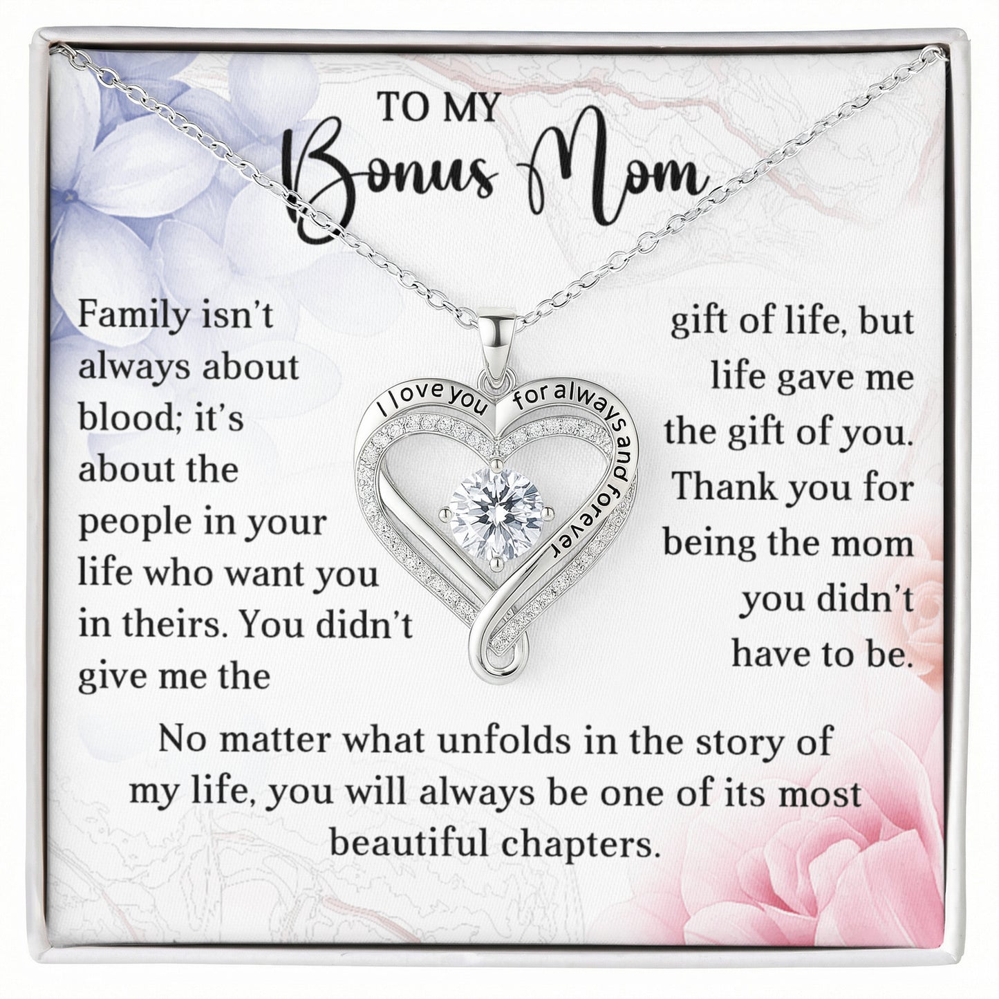 Love You Always Necklace for Bonus Mom