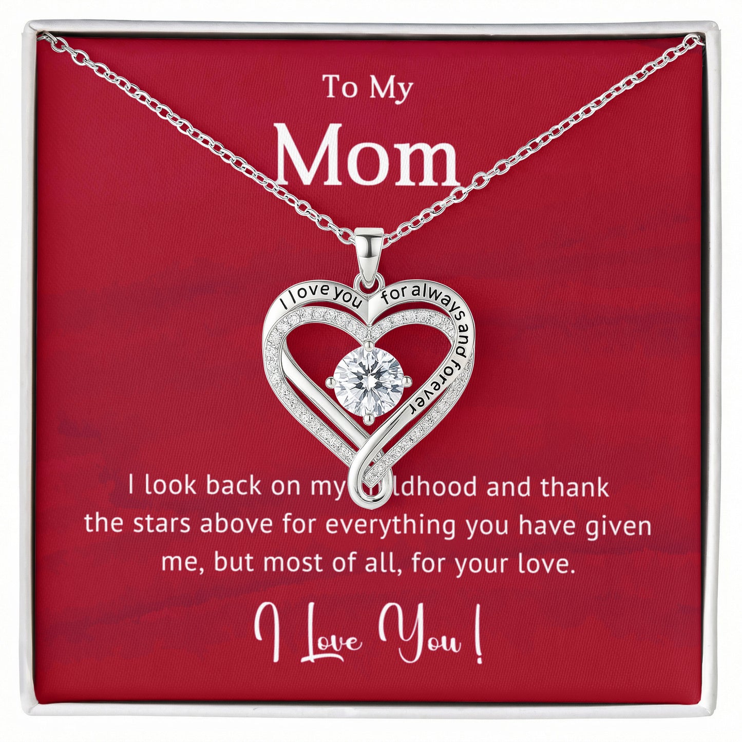Thank You Mom Love You Always Necklace